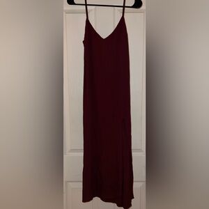 Reformation Burgundy size 2 slip midi dress